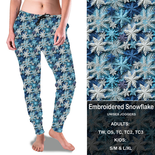 Embroidered Snowflakes - Full Joggers Preorder Closes 9/26 eta Nov.