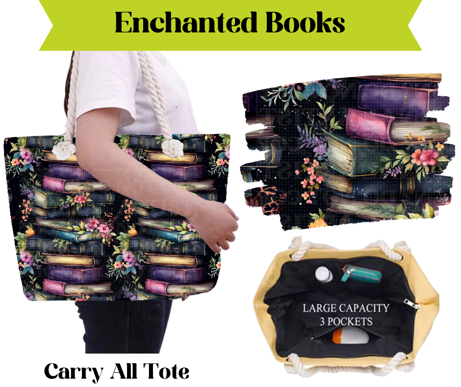 Enchanted Books Carry All Tote