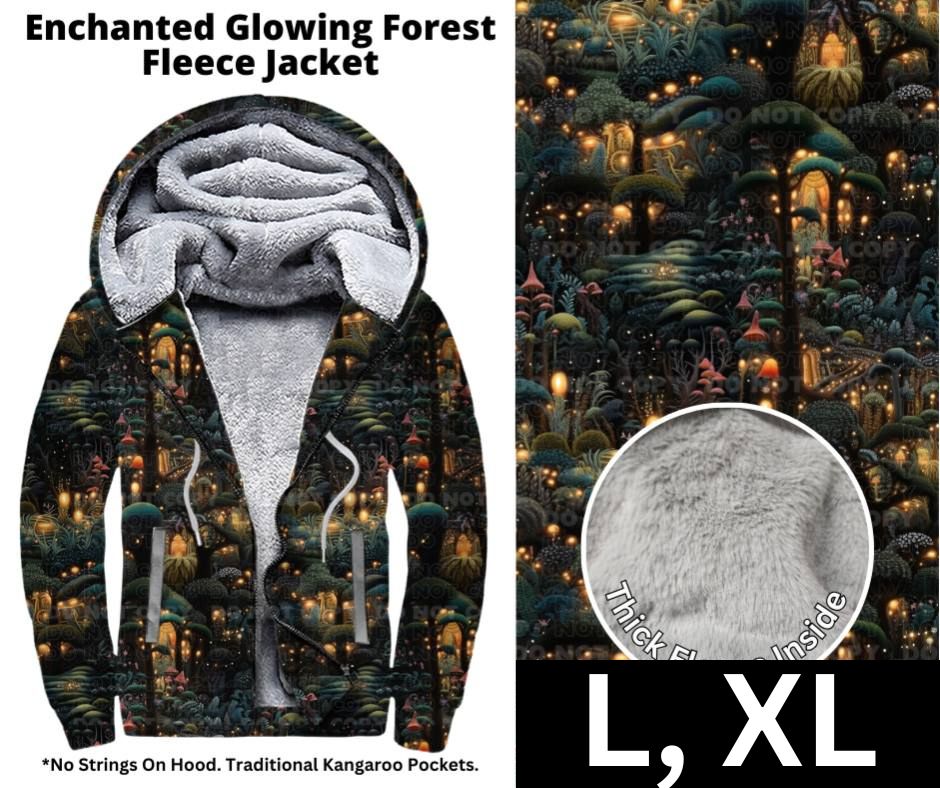 Enchanted Glowing Forest Fleece Jackets