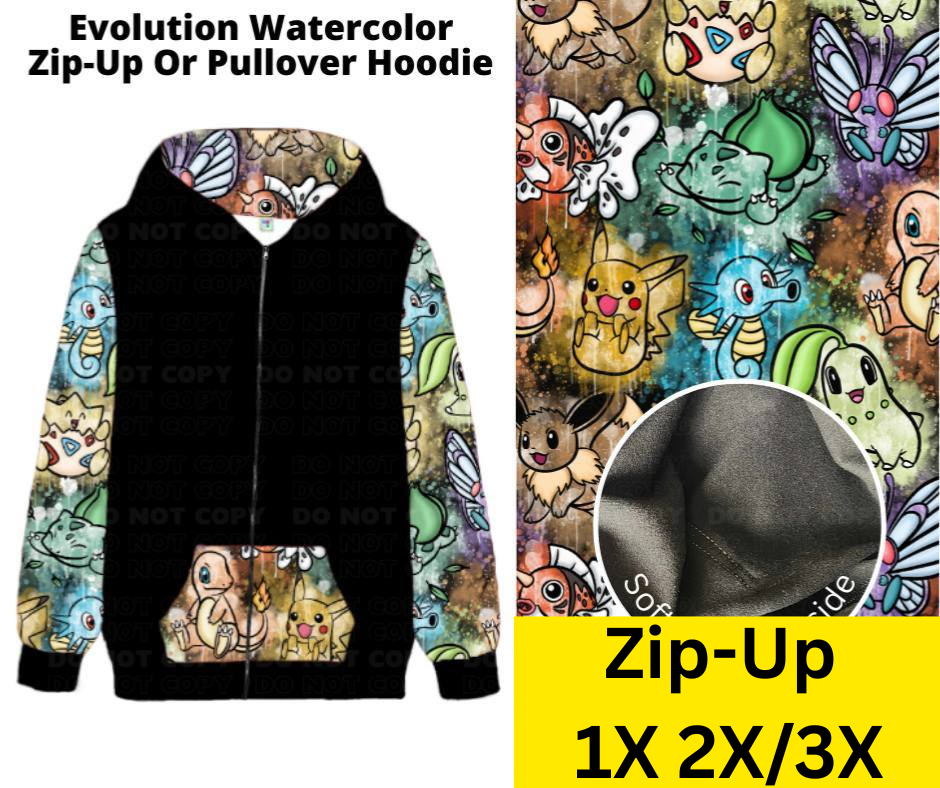 Evolution Watercolor Zip-Up Hoodie