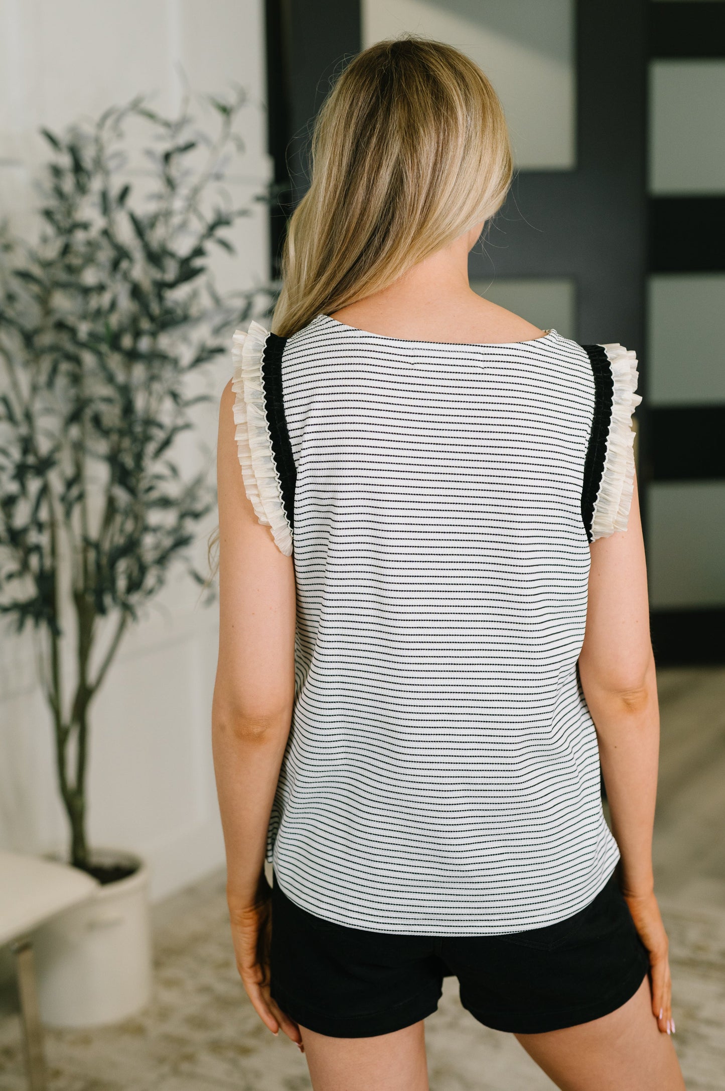 Exceeding Expectations Ruffled Sleeve Blouse