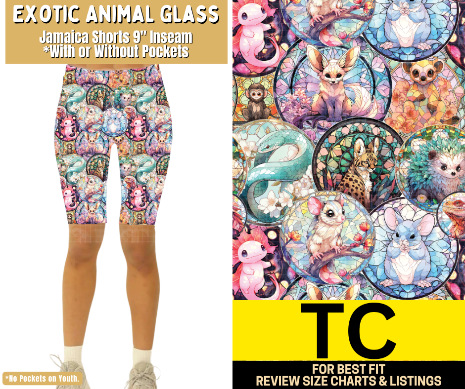 Exotic Animals Glass Jamaica Shorts w/ Pockets