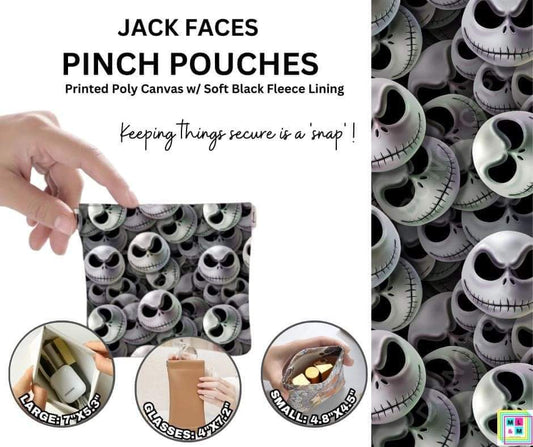 Jack Faces Pinch Pouches in 3 Sizes