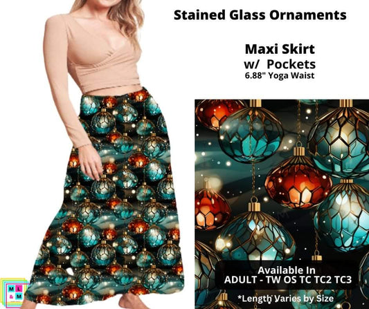 Stained Glass Ornaments Maxi Skirt