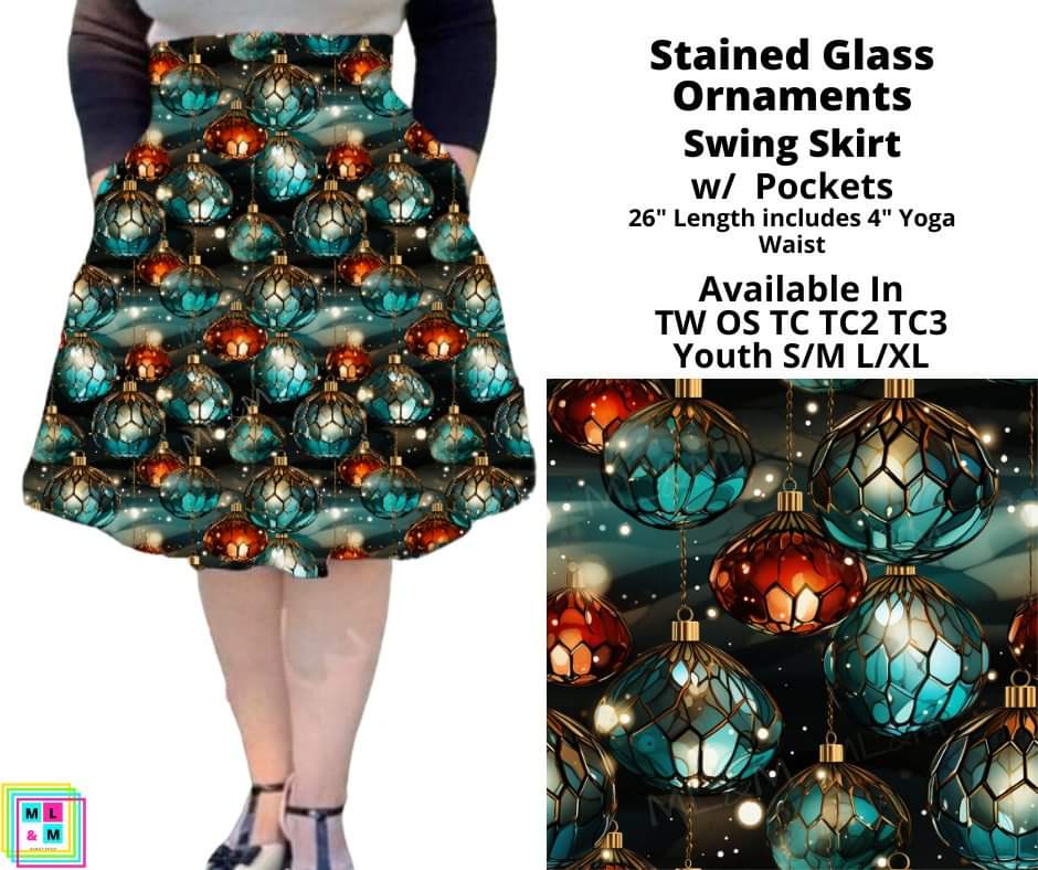 Stained Glass Ornaments Swing Skirt