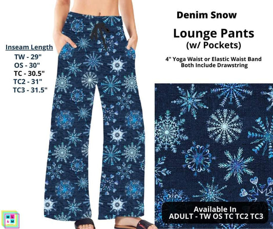 Denim Snow Full Length Lounge Pants