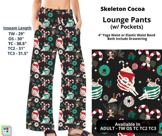 Skeleton Cocoa Full Length Lounge Pants