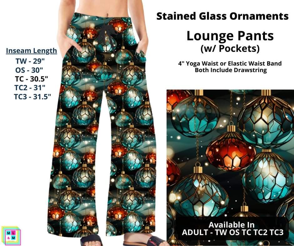 Stained Glass Ornaments Full Length Lounge Pants