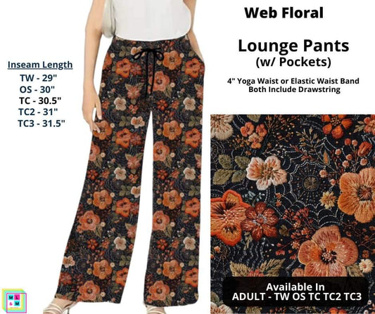 Web Floral Full Length Lounge Pants