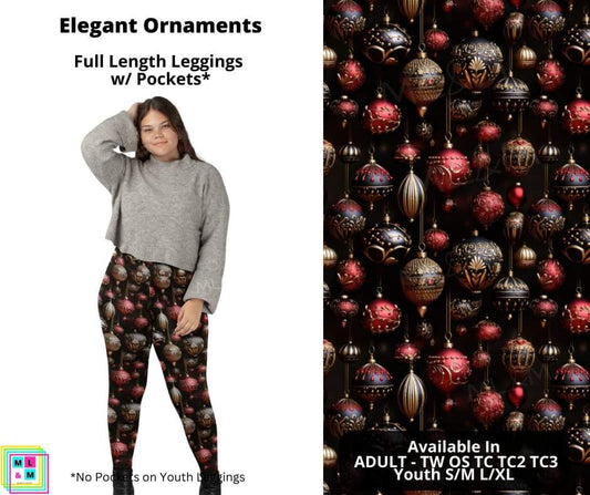 Elegant Ornaments Full Length Leggings w/ Pockets