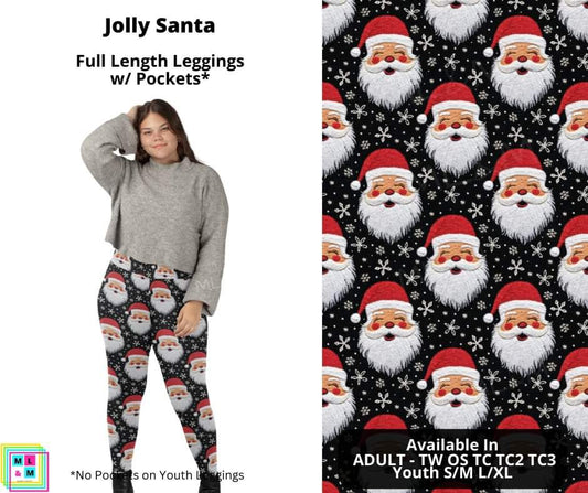 Jolly Santa Full Length Leggings w/ Pockets