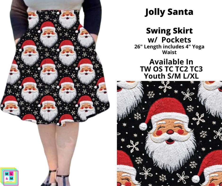 Jolly Santa Swing Skirt