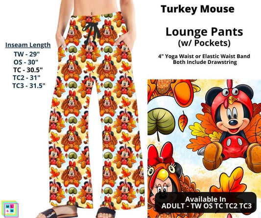 Turkey Mouse Full Length Lounge Pants