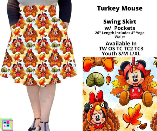 Turkey Mouse Swing Skirt