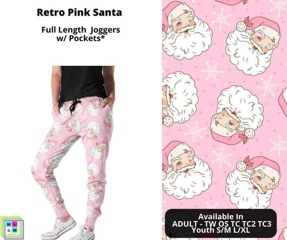 Retro Pink Santa Joggers