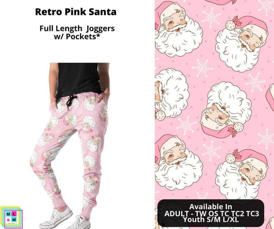 Retro Pink Santa Joggers