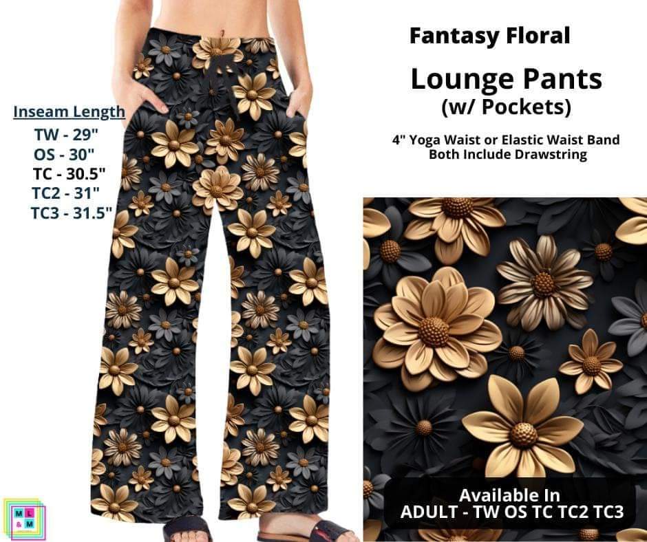 Fantasy Floral Full Length Lounge Pants