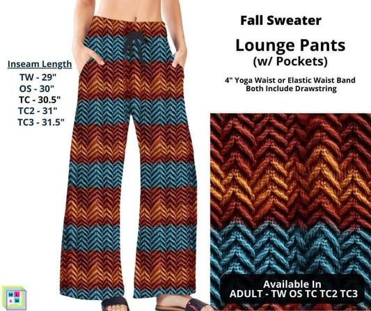 Fall Sweater Full Length Lounge Pants