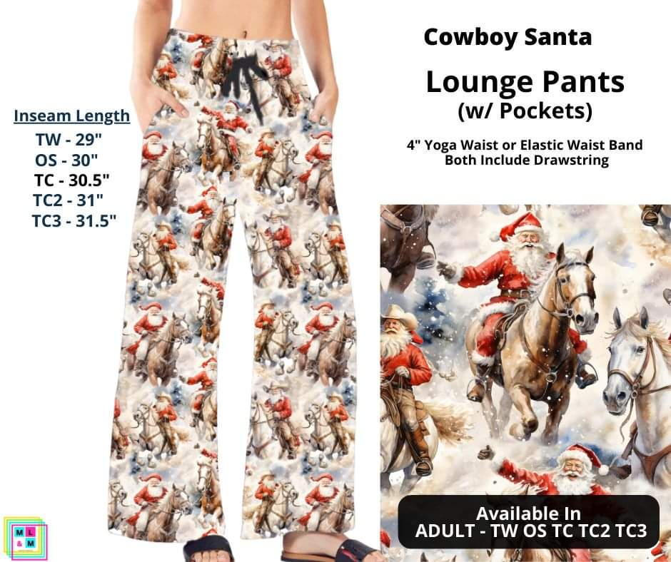 Cowboy Santa Full Length Lounge Pants