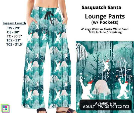 Sasquatch Santa Full Length Lounge Pants