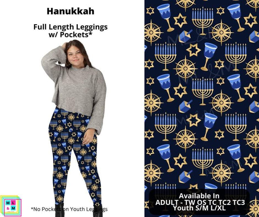 Hanukkah Full Length Leggings w/ Pockets