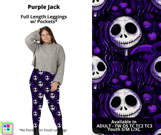 Purple Jack Full Length Leggings w/ Pockets