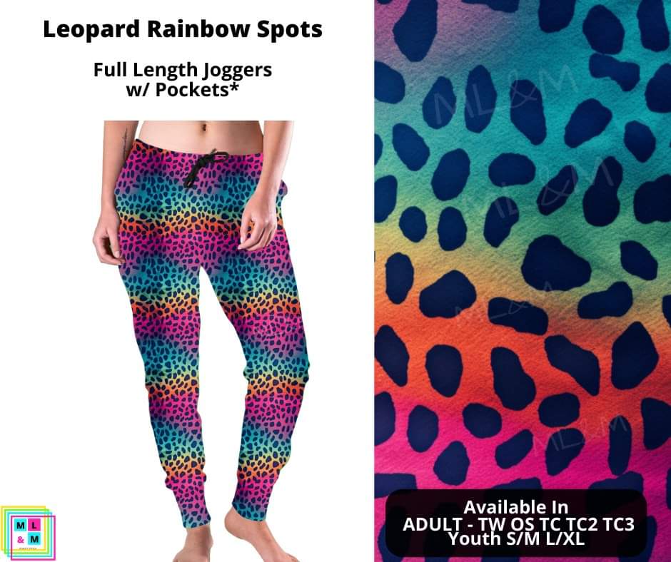 Leopard Rainbow Spots Joggers