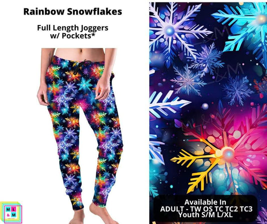 Rainbow Snowflakes Joggers