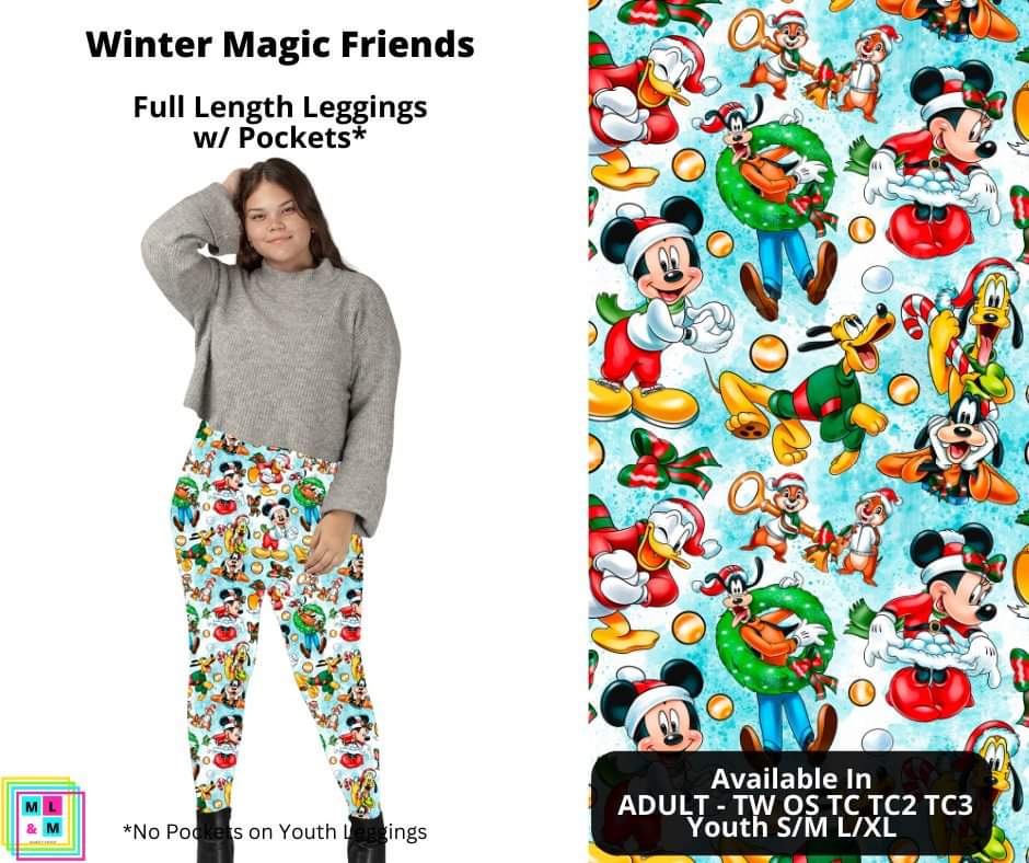 Winter Magic Friends Full Length Leggings w/ Pockets