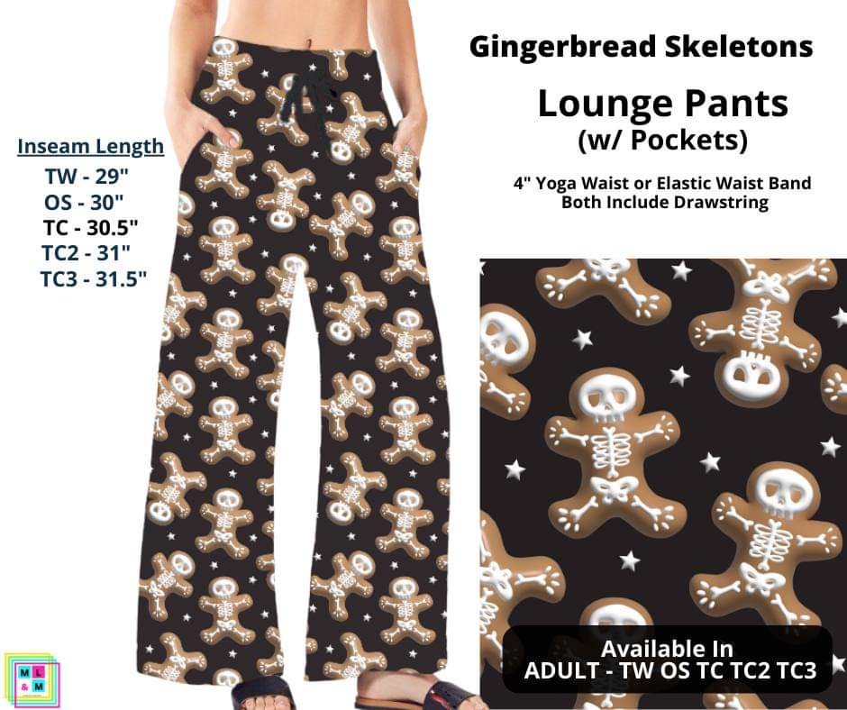Gingerbread Skeletons Full Length Lounge Pants