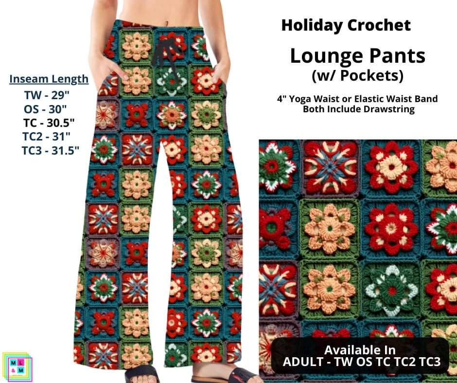 Holiday Crochet Full Length Lounge Pants
