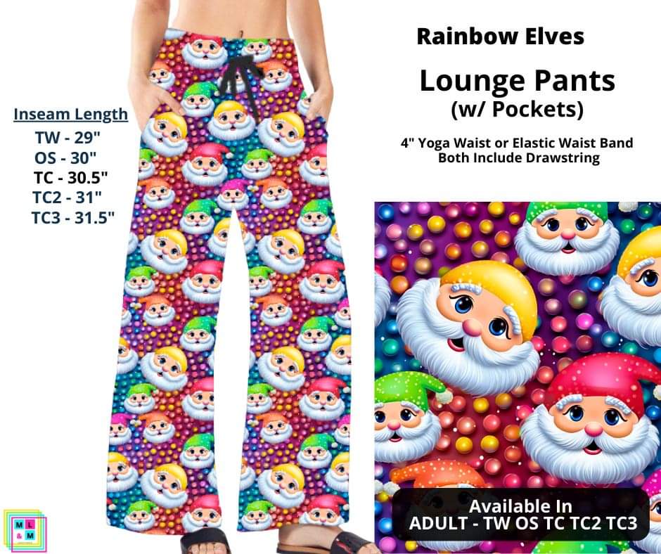 Rainbow Elves Full Length Lounge Pants