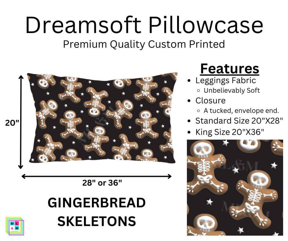 Gingerbread Skeletons Dreamsoft Pillowcase