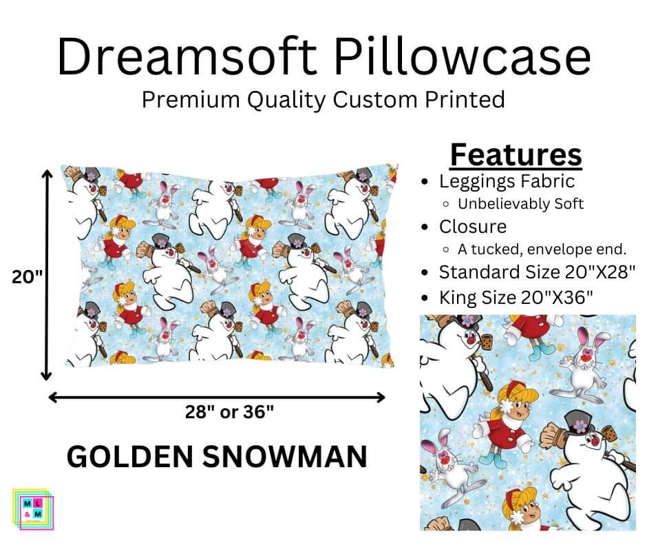 Golden Snowman Dreamsoft Pillowcase