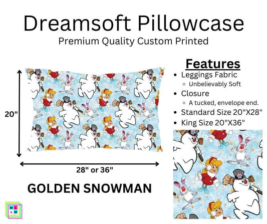 Golden Snowman Dreamsoft Pillowcase