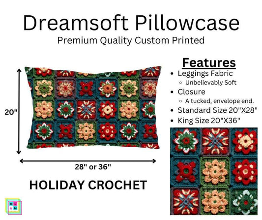 Holiday Crochet Dreamsoft Pillowcase