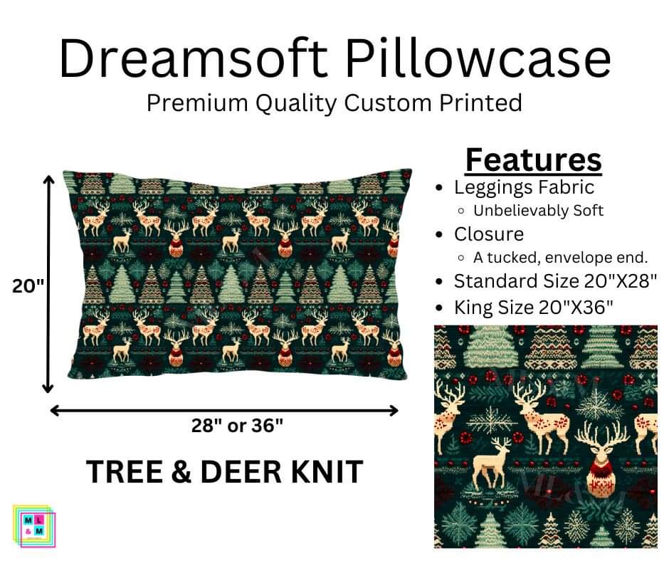 Tree & Deer Knit Dreamsoft Pillowcase