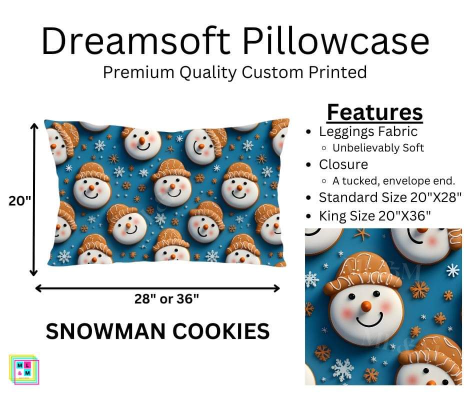 Snowman Cookies Dreamsoft Pillowcase