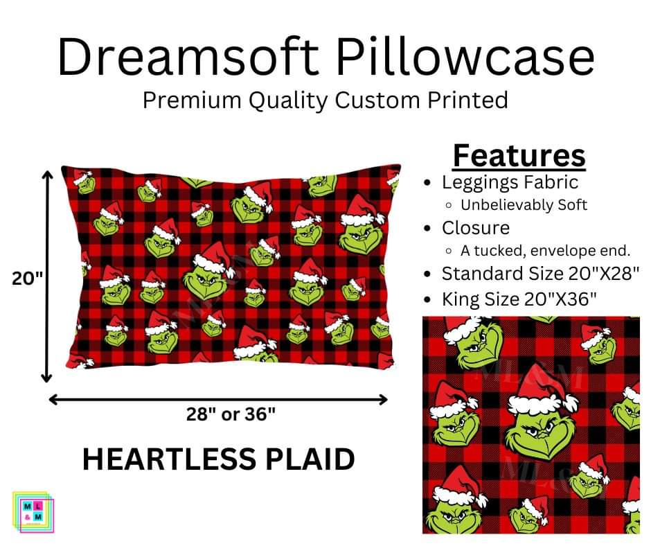 Heartless Plaid Dreamsoft Pillowcase