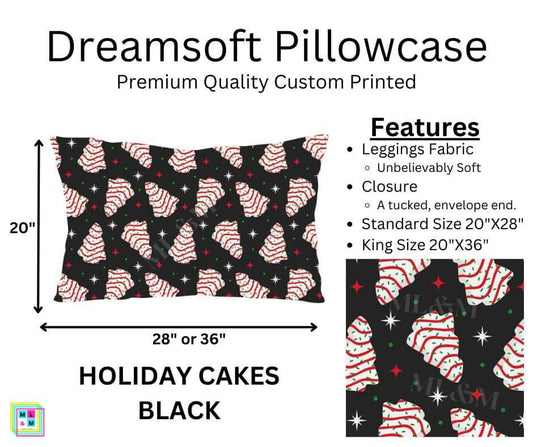 Holiday Cakes Black Dreamsoft Pillowcase