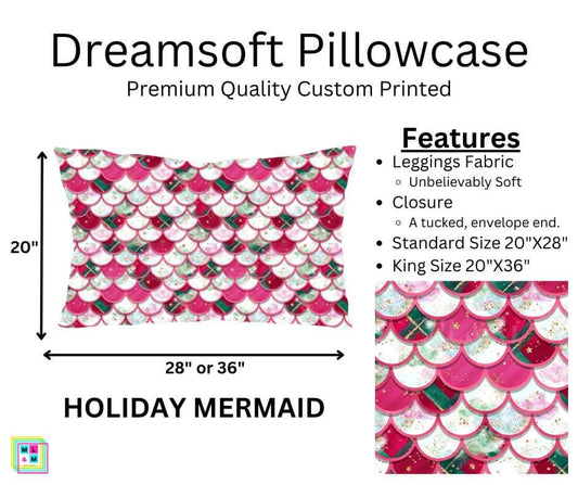 Holiday Mermaid Dreamsoft Pillowcase
