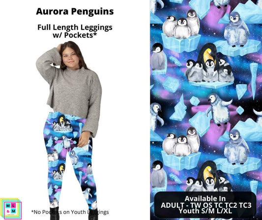 Aurora Penguins Length Leggings w/ Pockets