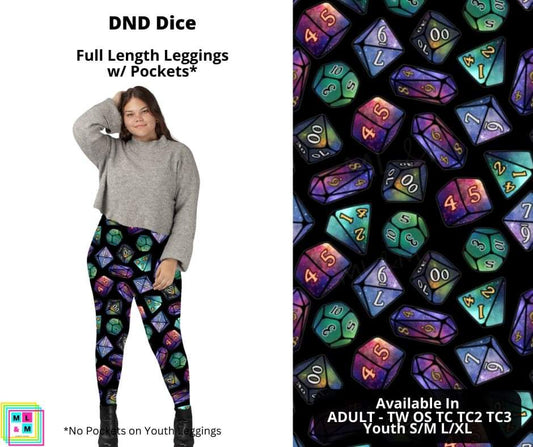 DND Dice Full Length Leggings w/ Pockets