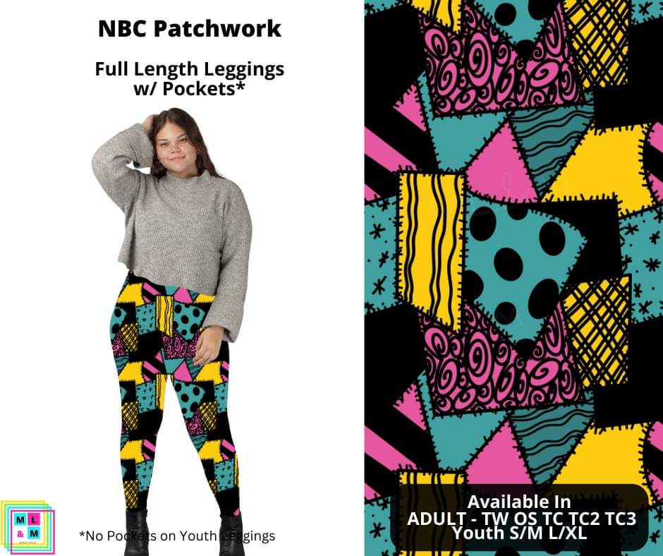 NBC Patchwork Full Length Leggings w/ Pockets