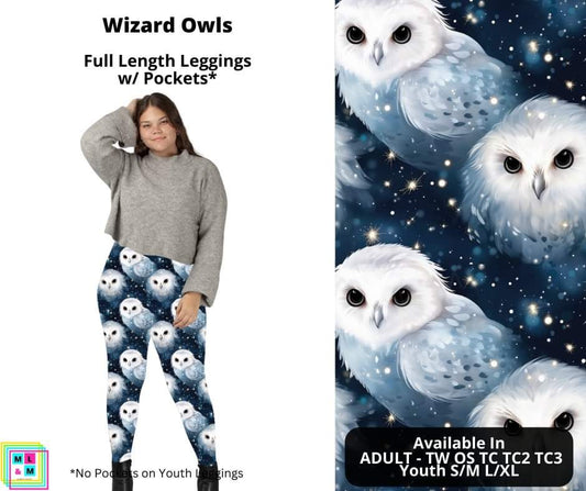 Wizard Owls Full Length Leggings w/ Pockets