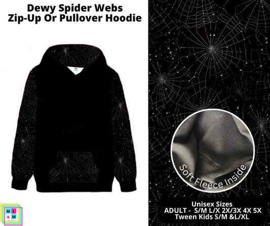Dewy Spider Webs Pullover Hoodie