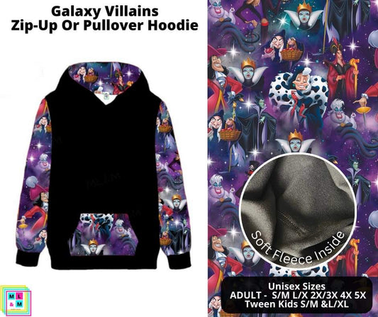 Galaxy Villians Zip-Up Hoodie