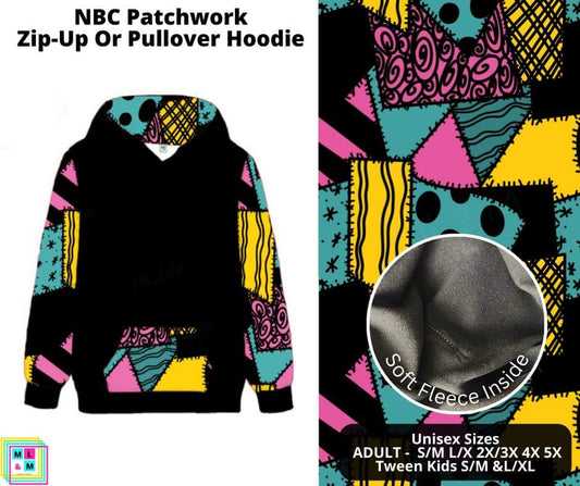 NBC Patchwork Pullover Hoodie
