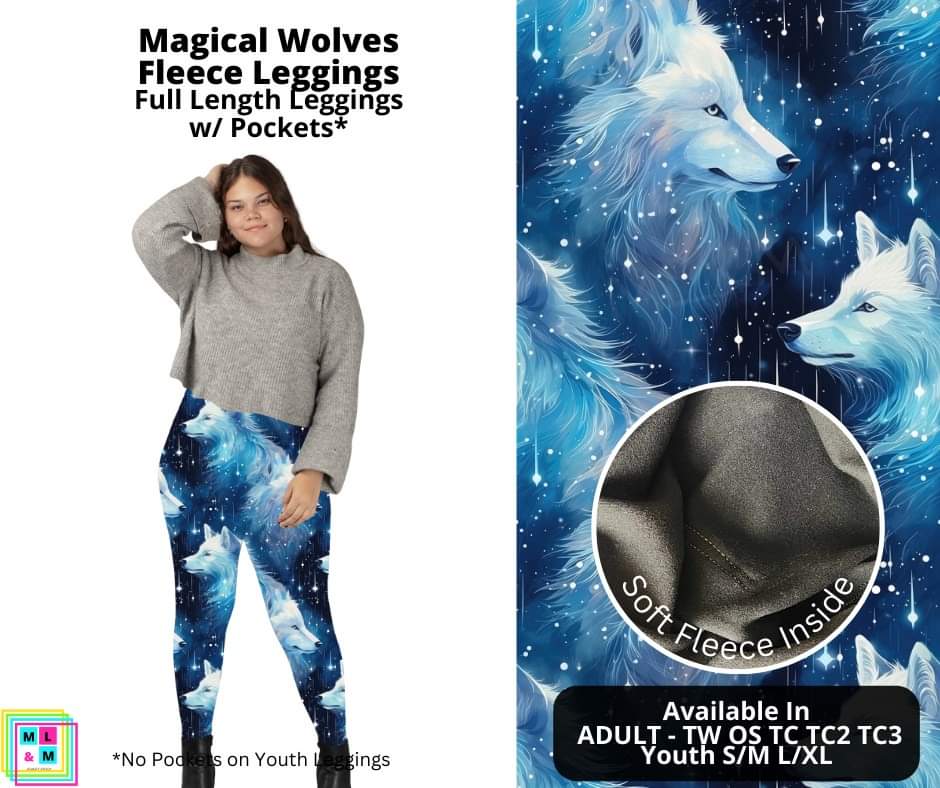 Magical Wolves Fleece Leggings