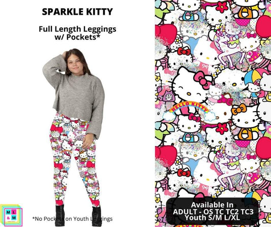 Sparkle Kitty Full Length Leggings w/ Pockets